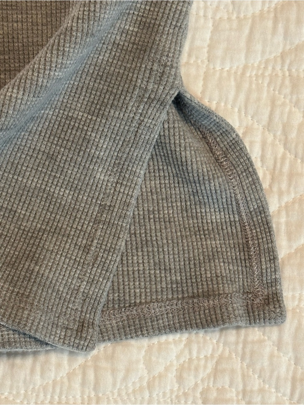Eileen Fisher Waffle Knit Mock Neck Thermal Top, size S/P - Picture 6 of 9